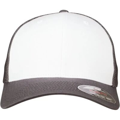 Flexfit Mesh Trucker Cap Weiß/Anthrazit S/M - Cap Flexfit Mesh Trucker Cap Weiß/Anthrazit S/M - Cap