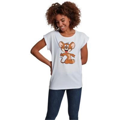 MERCHCODE White Tom & Jerry T-Shirt - Casual, Unisex, 100% Cotton MERCHCODE White Tom & Jerry T-Shirt - Casual, Unisex, 100% Cotton