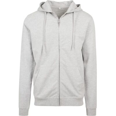 Build Your Brand Sudadera con Capucha XXL Gris Heather - Streetwear Build Your Brand Sudadera con Capucha XXL Gris Heather - Streetwear