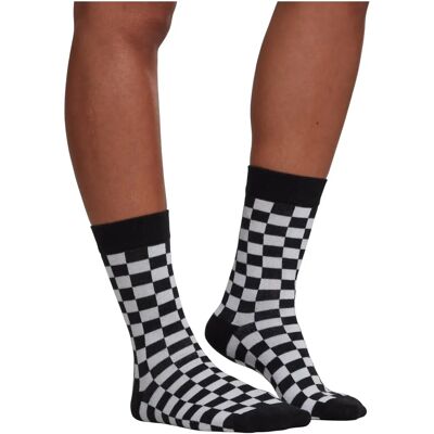 Urban Classics Checker Socks 2-Pack - Meias Urban Classics Checker Socks 2-Pack - Meias