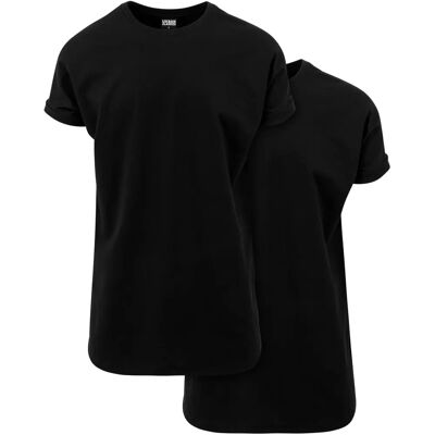 Urban Classics Herren T-Shirts Long Shaped Turnup - T-Shirt Urban Classics Herren T-Shirts Long Shaped Turnup - T-Shirt