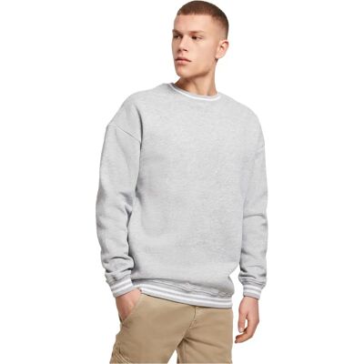 Build Your Brand 3XL Heather Grey/White Sweatshirt - Trøje Build Your Brand 3XL Heather Grey/White Sweatshirt - Trøje
