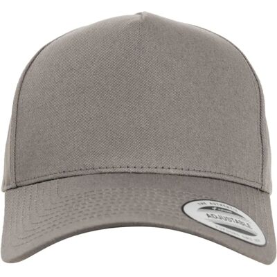 Flexfit 5-panel gebogen klassieke snapback - grijs Flexfit 5-panel gebogen klassieke snapback - grijs