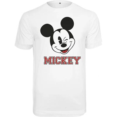 MERCHCODE Mickey College T-shirt - Unisex Katoen MERCHCODE Mickey College T-shirt - Unisex Katoen