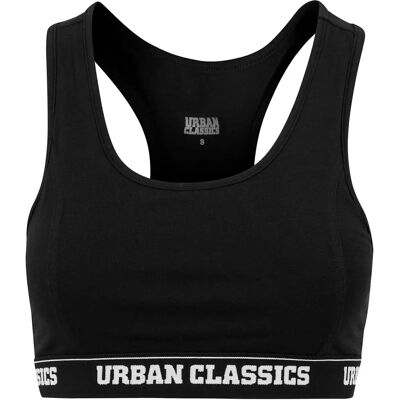 Urban Classics Naisten Logo-rintaliivit - Musta - 5XL Urban Classics Naisten Logo-rintaliivit - Musta - 5XL