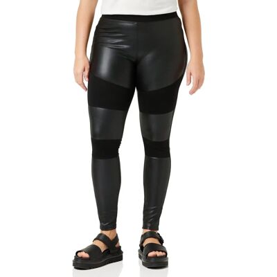 Urban Classics Damen Fake Leather Tech Leggings - Leggings Urban Classics Damen Fake Leather Tech Leggings - Leggings