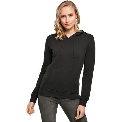 Build Your Brand Felpa con Cappuccio Organica - Slim fit, Nero, 4XL - Felpa Build Your Brand Felpa con Cappuccio Organica - Slim fit, Nero, 4XL - Felpa