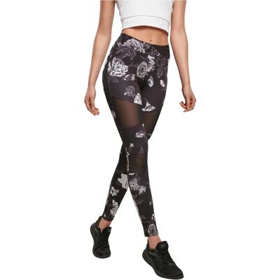 Urban Classics Damen Blumen Mesh Leggings - Leggings Urban Classics Damen Blumen Mesh Leggings - Leggings