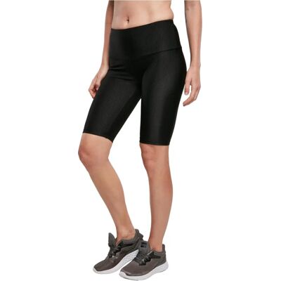 Urban Classics Damen High Waist Shiny Rib Cycle Shorts - Shorts Urban Classics Damen High Waist Shiny Rib Cycle Shorts - Shorts