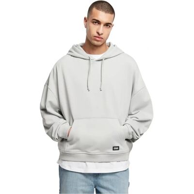 Urban Classics - Felpa con cappuccio corta oversize 80s Grigia XXL - Felpa Urban Classics - Felpa con cappuccio corta oversize 80s Grigia XXL - Felpa