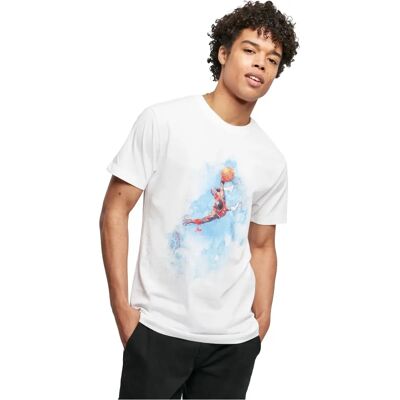 T-shirt Mister Tee XL Nuages de Basket Blanc T-shirt Mister Tee XL Nuages de Basket Blanc