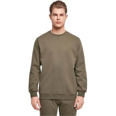 Sweatshirt Olive - Build Your Brand, Coupe Normale Sweatshirt Olive - Build Your Brand, Coupe Normale