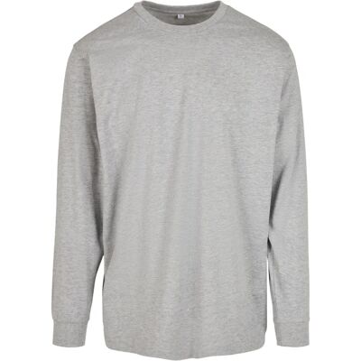 Build Your Brand Langærmet T-shirt - Grå Bomuld Build Your Brand Langærmet T-shirt - Grå Bomuld
