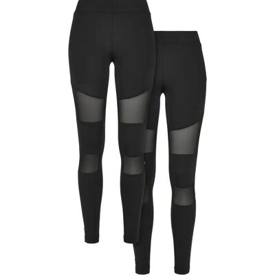 Urban Classics Damernas tekniska nätleggings 2-pack - Leggings Urban Classics Damernas tekniska nätleggings 2-pack - Leggings