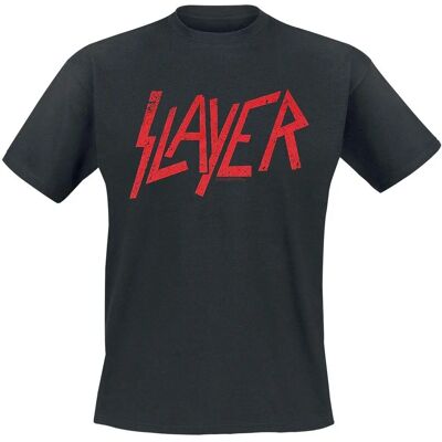 Slayer - Logo - T-Shirt Kurzarm - XL - Schwarz - Lässig - T-Shirt Slayer - Logo - T-Shirt Kurzarm - XL - Schwarz - Lässig - T-Shirt