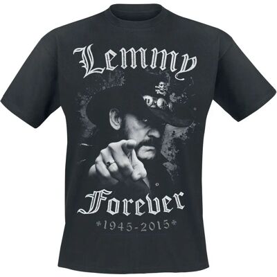 Motörhead Lemmy Forever Schwarzes T-Shirt - Freizeitshirt Motörhead Lemmy Forever Schwarzes T-Shirt - Freizeitshirt