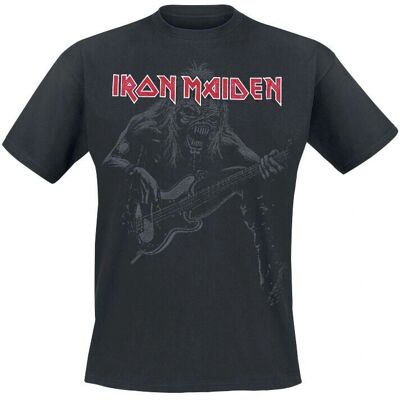 Musta Iron Maiden Eddie Bass T-paita - Lyhythihainen - Tavallinen istuvuus Musta Iron Maiden Eddie Bass T-paita - Lyhythihainen - Tavallinen istuvuus