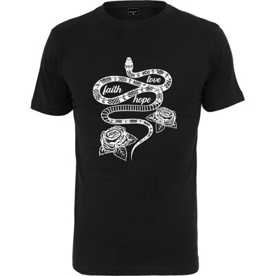Mister Tee Snake Love Faith Hope Black T-shirt - T-shirt Mister Tee Snake Love Faith Hope Black T-shirt - T-shirt
