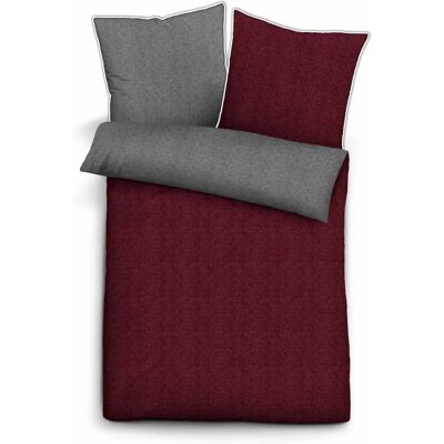 Biberna Hermal Burgund Wendebettwäsche - Bettwäsche-Set Biberna Hermal Burgund Wendebettwäsche - Bettwäsche-Set