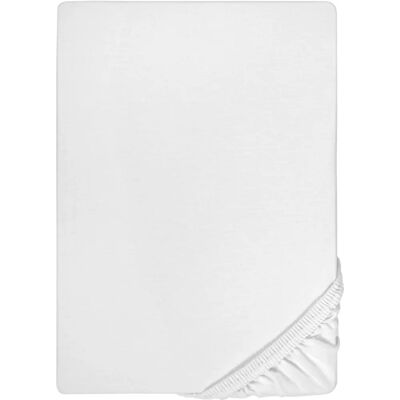 Biberna Samy Wit Jersey Fitted Sheet - Bedtextiel Biberna Samy Wit Jersey Fitted Sheet - Bedtextiel