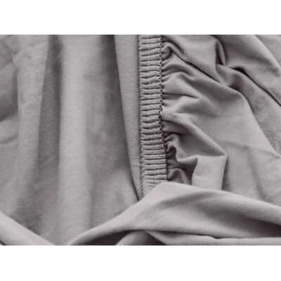 Drap-housse gris jersey elastane Conny - Drap plat - Publicité Drap-housse gris jersey elastane Conny - Drap plat - Publicité