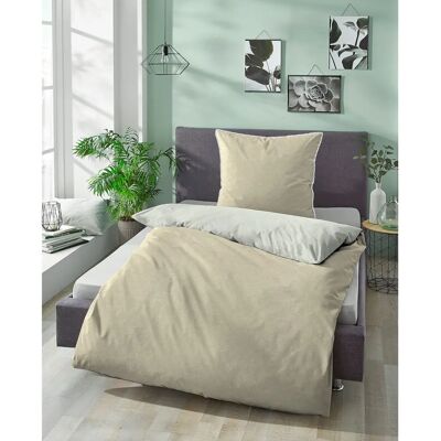 Biberna Beige Flanell Bettwäsche - Bettwäsche Biberna Beige Flanell Bettwäsche - Bettwäsche