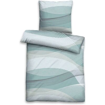 BIBERNA Mint Seersucker Bettwäsche - 3-tlg. Set BIBERNA Mint Seersucker Bettwäsche - 3-tlg. Set