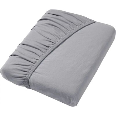 Biberna unisex laken - 100x200 cm - Grijs - Hoeslaken Biberna unisex laken - 100x200 cm - Grijs - Hoeslaken