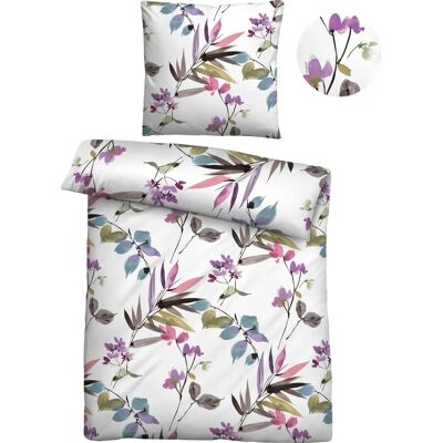 Biberna Maria Lila Bettwäsche-Set - Bett & Kissen 155x220cm Biberna Maria Lila Bettwäsche-Set - Bett & Kissen 155x220cm
