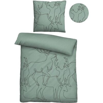 Biberna 0840517 Fichte Warme Flanell Bettwäsche-Set Biberna 0840517 Fichte Warme Flanell Bettwäsche-Set