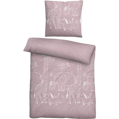 Biberna Lila Kinderbettwäsche Flanell - Kinderbettwäsche Biberna Lila Kinderbettwäsche Flanell - Kinderbettwäsche