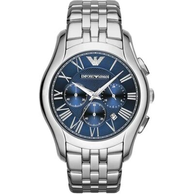 Armani AR1787 Zilveren Blauwe Horloge - Luxe Herenhorloge Armani AR1787 Zilveren Blauwe Horloge - Luxe Herenhorloge