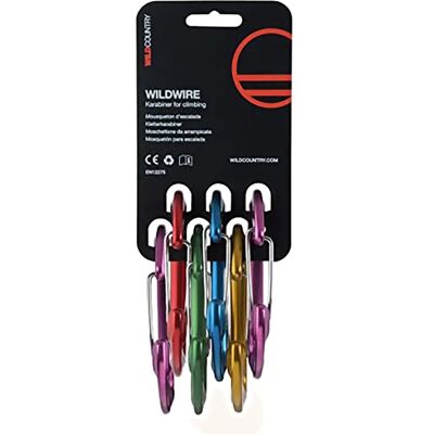 Wild Country Wildwire Rack 6er Set - Kletterkarabiner Wild Country Wildwire Rack 6er Set - Kletterkarabiner
