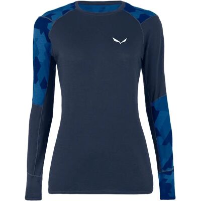 T-shirt thermique Cristallo Warm de Salewa - Manches longues - Femme - Bleu marine T-shirt thermique Cristallo Warm de Salewa - Manches longues - Femme - Bleu marine
