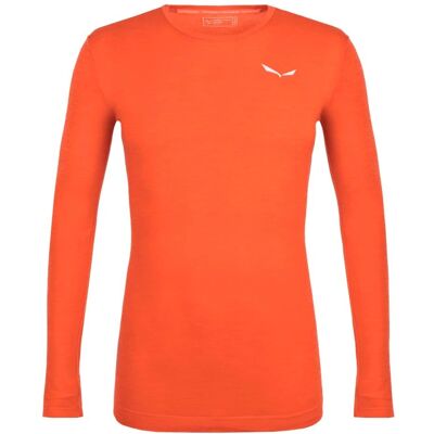 Salewa Zebru Fresh Alpine Merino Responsive L/S Tee - Men - Red Orange Salewa Zebru Fresh Alpine Merino Responsive L/S Tee - Men - Red Orange