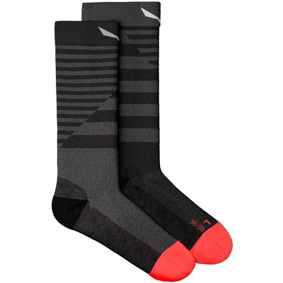 Salewa Fanes HYB STR Alpine Merino Crew Sock - Gris - Calcetines Salewa Fanes HYB STR Alpine Merino Crew Sock - Gris - Calcetines