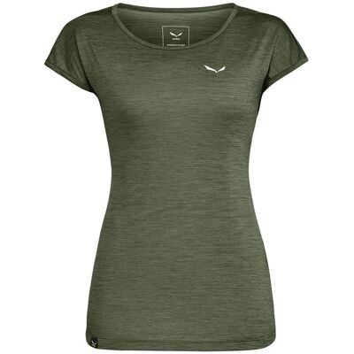 Salewa Puez Melange Dry Tee Oliv - Trekking-Shirt Salewa Puez Melange Dry Tee Oliv - Trekking-Shirt