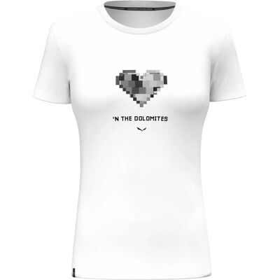 Camiseta Blanca Mujer Salewa Pure Heart Dry - Ropa Casual Camiseta Blanca Mujer Salewa Pure Heart Dry - Ropa Casual