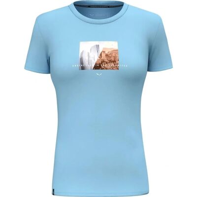 T-Shirt Bleu Recyclé Salewa - Type Montagne T-Shirt Bleu Recyclé Salewa - Type Montagne