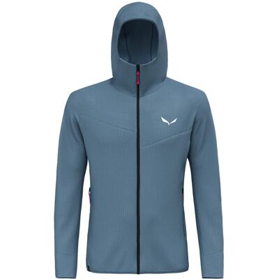 Salewa Herr Waffle Hybrid Polarlite Huvtröja - Blå Salewa Herr Waffle Hybrid Polarlite Huvtröja - Blå