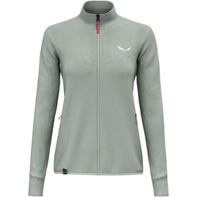 Salewa Puez Waffle Hybrid Kurtka - Kobieta - Jasnozielona - Midlayer Salewa Puez Waffle Hybrid Kurtka - Kobieta - Jasnozielona - Midlayer