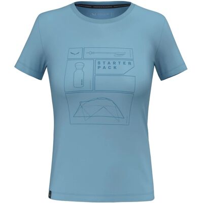 Salewa Eagle Pack Dry'Ton kortärmad T-shirt - Blå - Utomhuskläder Salewa Eagle Pack Dry'Ton kortärmad T-shirt - Blå - Utomhuskläder