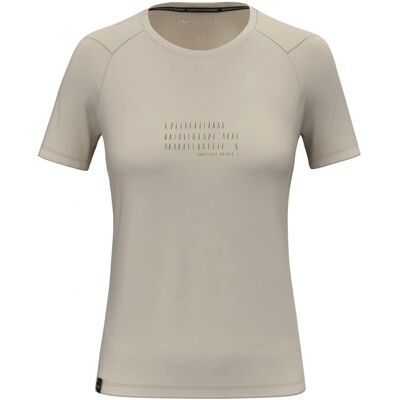 Salewa Oatmeal Eagle Poem Dry T-Shirt - Casual Top Salewa Oatmeal Eagle Poem Dry T-Shirt - Casual Top