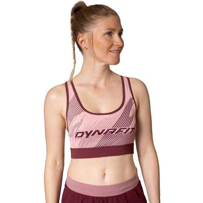 Dynafit Alpine Graphic W - Sports Bra for Mountain Sports - Dark Red/Light Pink Dynafit Alpine Graphic W - Sports Bra for Mountain Sports - Dark Red/Light Pink