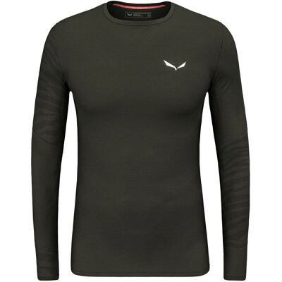 SALEWA Cristallo Caliente Capas base de lana merina responsive para hombre - Verde SALEWA Cristallo Caliente Capas base de lana merina responsive para hombre - Verde