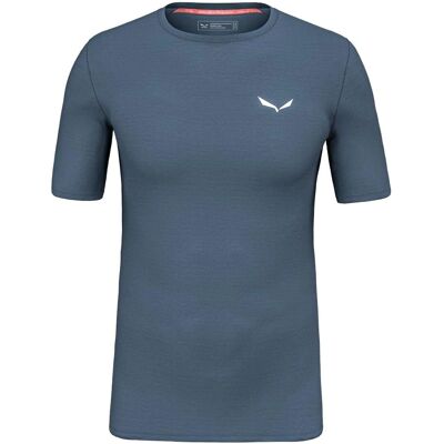 Salewa Cristallo Warm Alpine Merino Responsive Baselayer - Uomo - Blu - Maniche Corte Salewa Cristallo Warm Alpine Merino Responsive Baselayer - Uomo - Blu - Maniche Corte