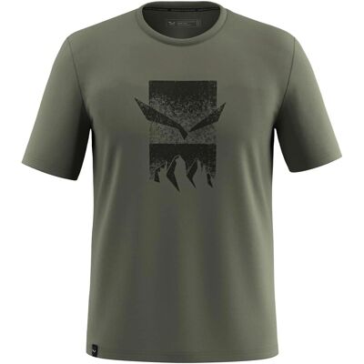 Salewa Eagle 3 Cime T-Shirt - Grün, Baumwolle, Klassisch - T-Shirt Salewa Eagle 3 Cime T-Shirt - Grün, Baumwolle, Klassisch - T-Shirt