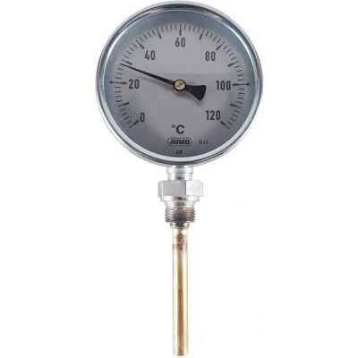 Jumo 80000103 Bimetal Thermometer - Material, Steel, 100mm - Temperature Measuring Device Jumo 80000103 Bimetal Thermometer - Material, Steel, 100mm - Temperature Measuring Device