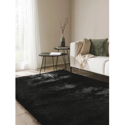 Tapis Whisper Noir - 120x170 cm - Style Glamour Moderne - Publicité Tapis Whisper Noir - 120x170 cm - Style Glamour Moderne - Publicité