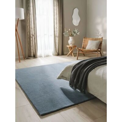 Tapis en laine Benuta - Bleu simple 160x230cm - Tapis - Publicité Tapis en laine Benuta - Bleu simple 160x230cm - Tapis - Publicité